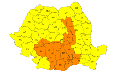 Ploi torențiale în Gorj