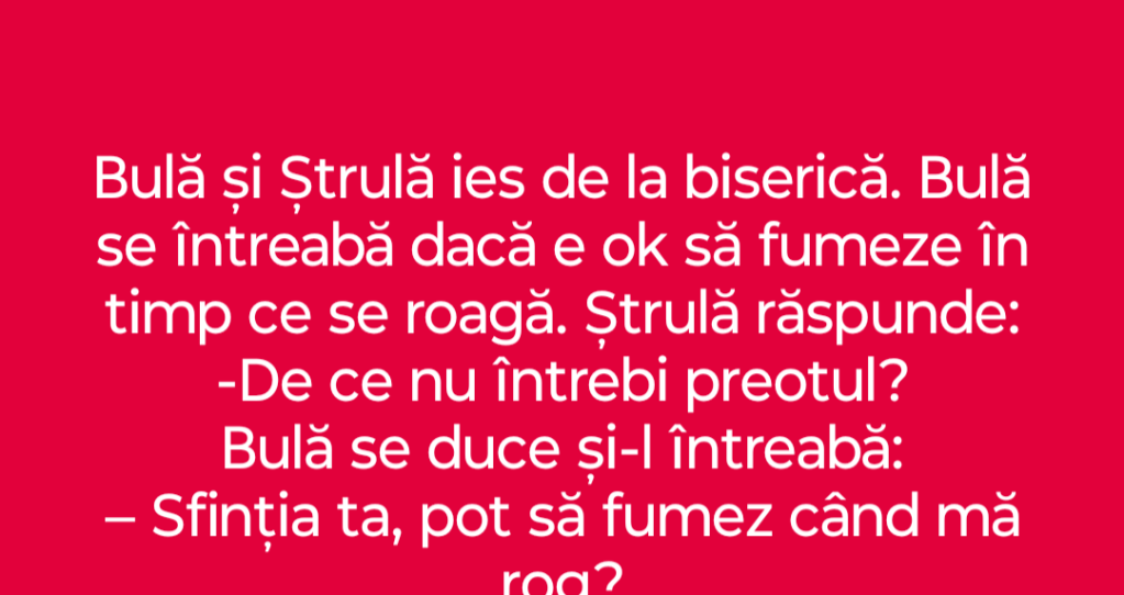 Bancul zilei | Bulă și Ștrulă la&nbsp;biserică