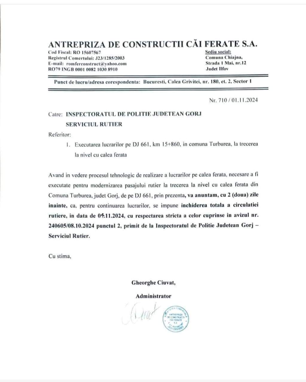 Se închide circulația pe un drum din&nbsp;Gorj