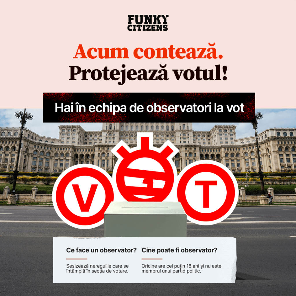 Implică-te pentru democrație: Devino observator la alegerile din 2024 alături de Funky&nbsp;Citizens