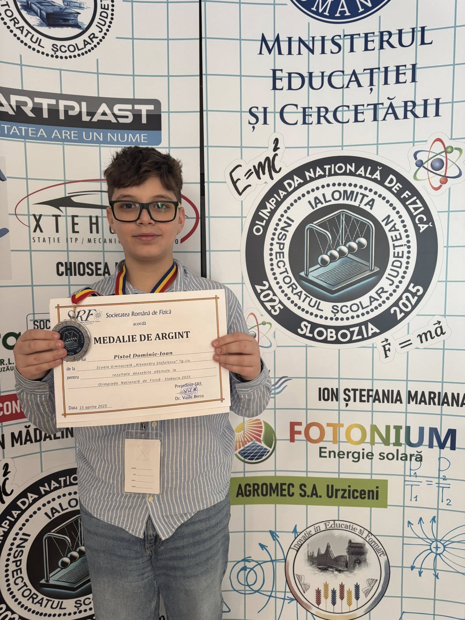 Elevul Dominic Pistol, medalie de argint la Olimpiada Națională de Fizică 2025