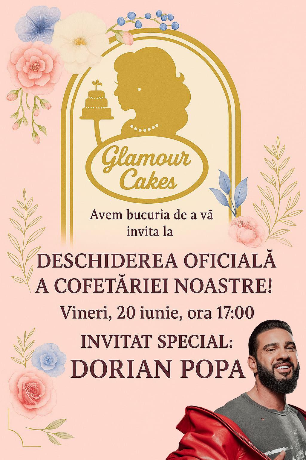 Glamour Cakes, noua cofetărie boutique din Târgu Jiu, își deschide porțile în prezența unui invitat&nbsp;special