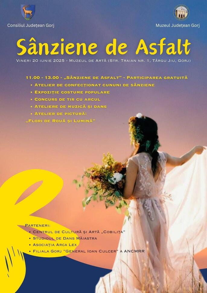 „Sânziene de asfalt” la Târgu Jiu: Tradiții, dans și culoare în centrul&nbsp;orașului