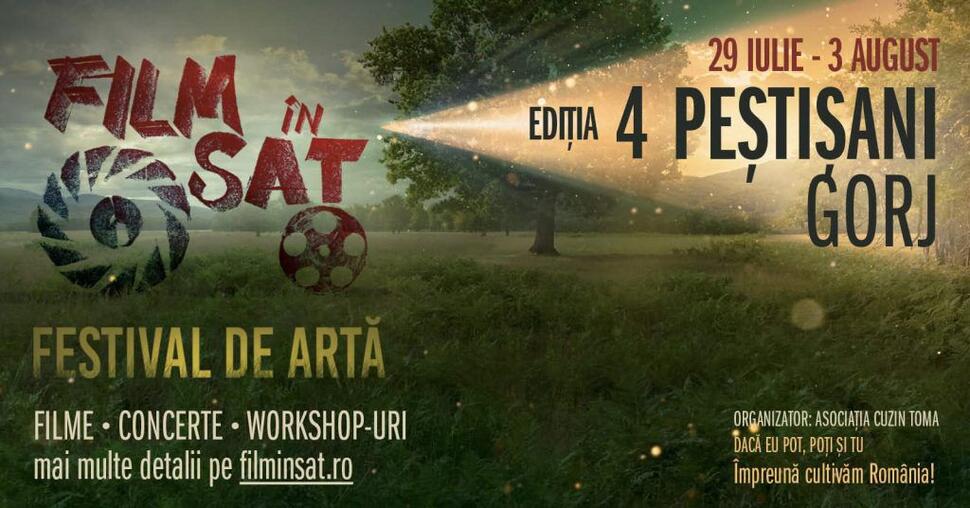 Festivalul „Film în sat” revine la Peștișani, cu invitați de marcă și un mesaj din partea actorului Cuzin&nbsp;Toma