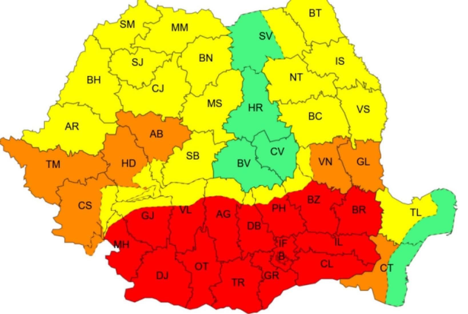COD ROȘU de caniculă în sudul țării! ISU GORJ avertizează: protejați-vă sănătatea!