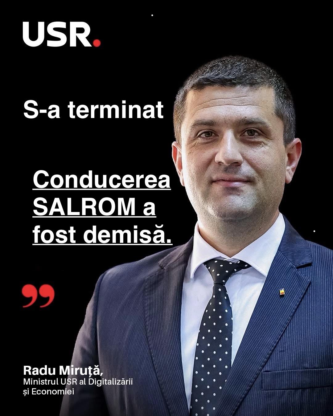 Radu Miruță anunță demiterea conducerii Salrom: „Bătaia de joc s-a încheiat!”