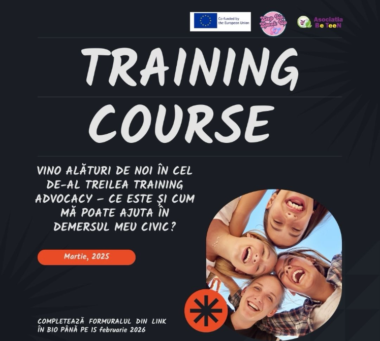 O nouă oportunitate pentru tinerii din Gorj. Asociația Be Teen organizează un training de advocacy