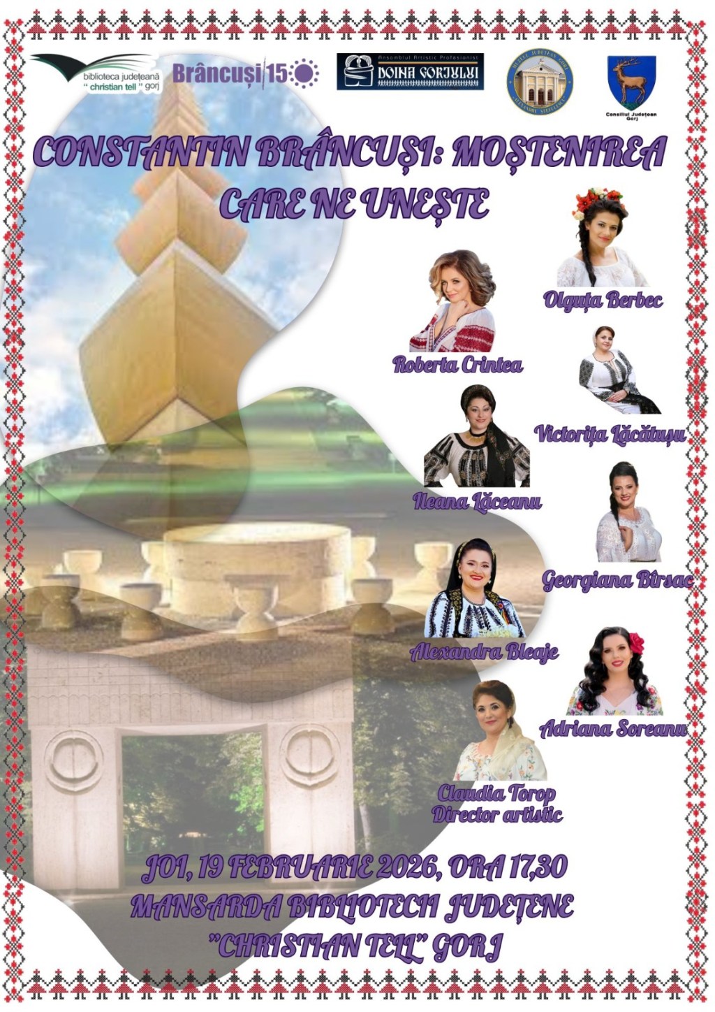 Gorjul deschide oficial Anul Național Constantin Brâncuși pe 19 februarie, cu expoziții, spectacole și evenimente&nbsp;speciale