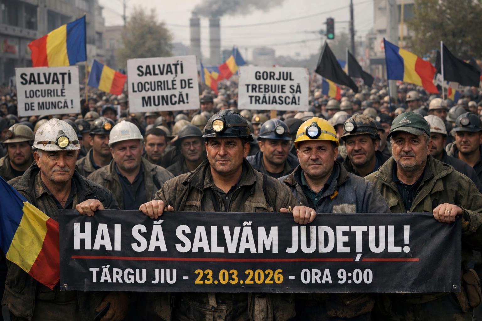 Protest de dimineață la CEO: angajații ies din nou în stradă, la Târgu Jiu