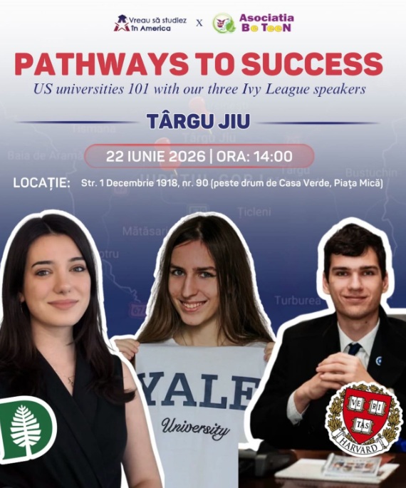 De la Târgu Jiu la Ivy League: întâlnire cu studenți admiși la Harvard, Yale și Dartmouth