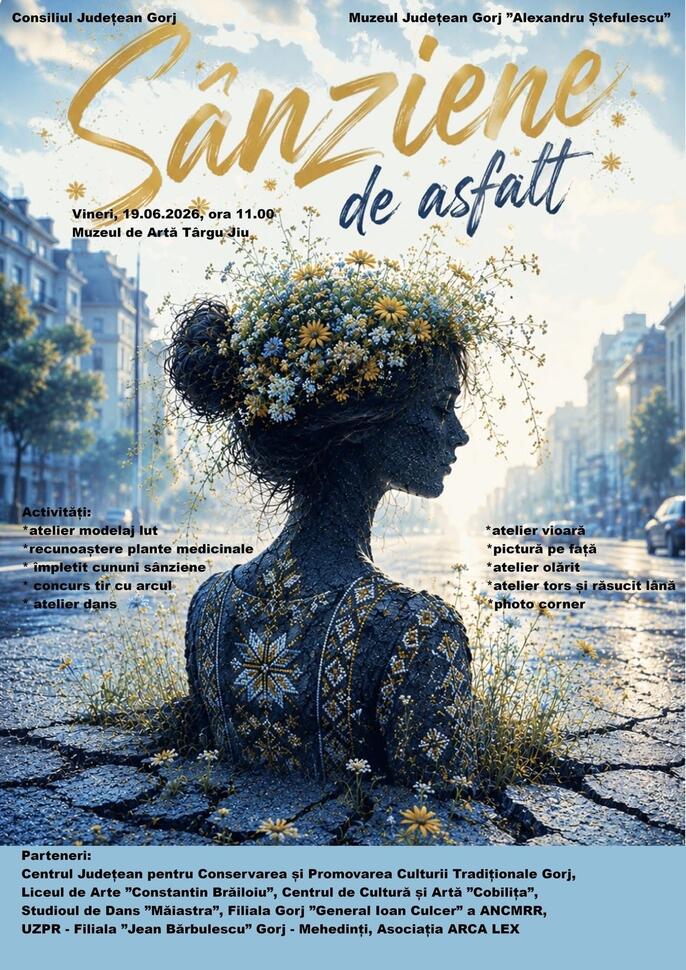 „Sânziene de asfalt” la Târgu Jiu: festival urban cu ritualuri, meșteșuguri și tradiții readuse la&nbsp;viață