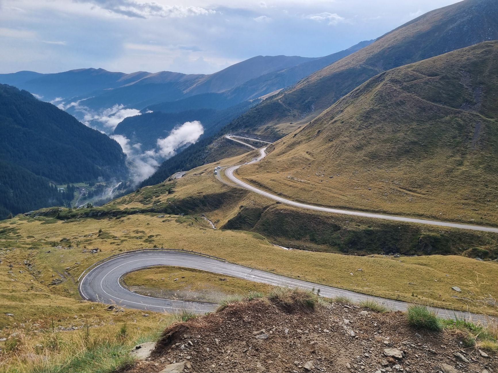 scenic mountain road with winding turns