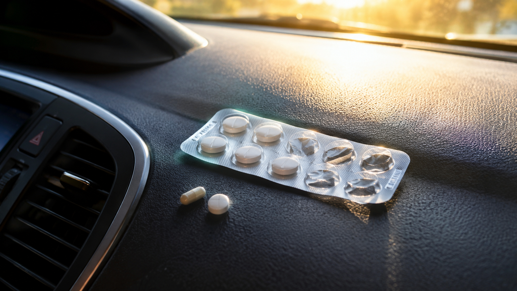 De ce nu trebuie lăsate medicamentele în mașină pe timpul verii. Căldura le poate afecta eficiența